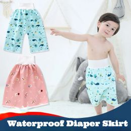 Trousers Baby Diaper Skirt Waterproof Leakproof Diaper Pant Baby Kids High Waist Training Pants Cotton Washable Baby Diaper Pocket