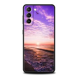 Forest Beach Sunrise Mountains Nature Phone Case For Samsung Galaxy S23 S22 S21 S20 FE Ultra 5G S10 S10E S9 S8 Plus 10 20 Cover