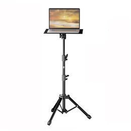 Projector Floor Tripod 90125cm Stand Laptop Tripod Adjustable Height Mixer Standing Desk Outdoor Computer Desk Stand with Tray 240410