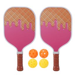 Set Core Fiberglass Paddle and Balls Set for Outdoor Gaming Competition