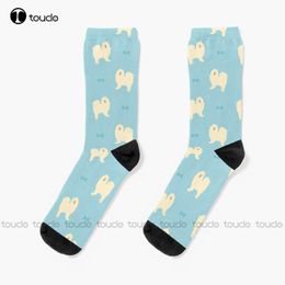 Samoyed Dog Christmas Samoyed Funny Socks Sock Personalised Custom Unisex Adult Teen Youth Socks 360° Digital Print Custom Gift