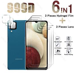 6in1 Full Cover Front Hydrogel Film for Samsung Galaxy A12 Safety Screen Protector for Samsung A 12 SM-A125M 6.5" Camera Lens HD