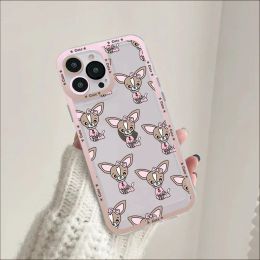 Chihuahua Dog Phone Case For iPhone 14 13 12 11 Pro Max Mini X Xs XR 6 7 8 Plus SE 2020 Transparent Case