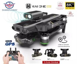 KAI ONE MAX Drone Profesional 8K Dual Camera GPS 5G Wifi 3Axis Gimbal 360 Obstacle Avoidance RC Quadcopter 12km Dron Toys 2109155649977
