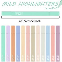Cute Highlighters 12Pcs Highlighters With Soft Chisel Tip Office Supplies For Journal Bible Planner Notes School Dry Fast Easy