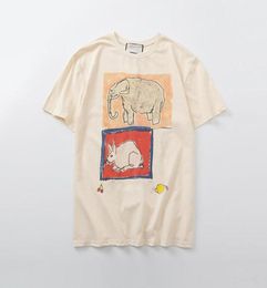 Summer Men039s TShirts Casual Elephant Rabbit Print Men Women T Shirt Streetwear Hip Hop Men Clothing7442961