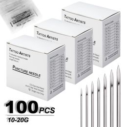 5-100PCS Body Piercing Needle 10G 12G 14G 16G 18G 20G Surgical Steel Sterile Disposable Navel Nipple Ear Nose Lip Piercing Tools