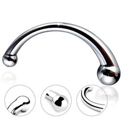 Massage Stainless Steel G Spot Wand Massage Stick Pure Metal Penis PSpot Stimulator Anal Plug Dildo Women Men Sex Toy Hollow Butt1279807