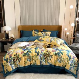 Bedding Sets High-end American Set Full Cotton Pure Bed Sheet Digital Printing Quilt Cover 1.8m Home Textiles