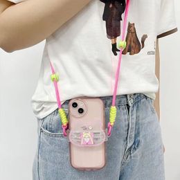 Portable Mobile Phone Strap Rope Shoulder Bag DIY Carrying Cross Body Hanging Chain Back Clip Adjustable Cell Phone Hemp String