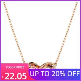 9EGN Pendant Necklaces Original 2024 Swarovskies Fine Jewelry Set Simple Seashell Necklace Bracelet Earrings Zircon Luxury Romantic Gift With 240410