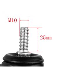 4 Pcs/Lot Casters Spot 2-inch Gold Drill Screw Universal Wheel M10 Cm Black Diamond Foot Mute Double Bearing Cabinet Roller