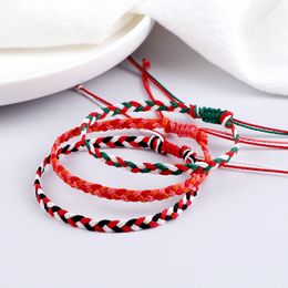 30 Style Hand-knitted Bracelets & Bangles for Women Men Mulitcolor Wax Line Braided Wristband Yoga Charm Jewellery Gift Adjustable