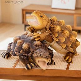 Stuffed Plush Animals Hot Simulation Alligator Snapper Plush Stuffed Toy Lifelike Turtle Doll Cuddly Plushie Tortoise Animal For Kids Birthday Gift L411