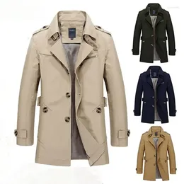 Men's Jackets Spring Autumn Business Long Jacket 2024 Casual Windbreaker Men Trench Coat Fashion Overcoat