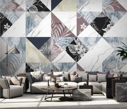 Wallpapers Custom Nordic Stone Jazz White Marble TV Background Mural Retro Nostalgic Study For Living Room Po 3D Wallpaper