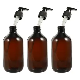 Storage Bottles 3 Pcs Laundry Detergent Container Dispensing Lotion Bottle Dispenser Pump Press-type Refillable Shampoo Travel