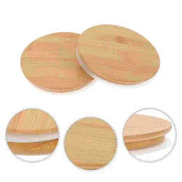 Dinnerware Bamboo Bowl Lid Lids Airtight Sealing Bottles For Home Multi-use Reusable Canning Glass Jar Covers