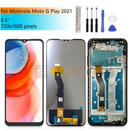 For Motorola Moto G Play 2021 LCD Display Touch Screen Digitizer Assembly With Frame XT2093 Display Replacement Parts