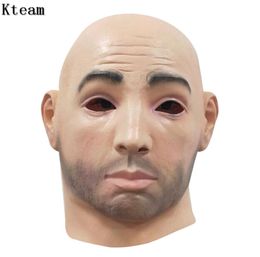 Realistic male Mask For Halloween Human male Masquerade Latex Party Mask Sexy Girl Crossdress Costume Cosplay Mask3255905