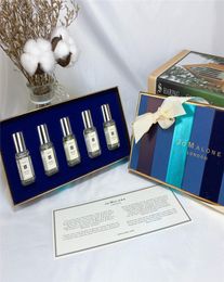 Men Women039s Car Air Freshener English pear Blue perfume set 9ml5pcs kit suit Fragrance lady Parfum Flower and fruit lasting 2277550