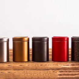 60ml Metal Tin Tanks Portable Mini Sealing Tea Cans For Kitchen Tea Coffee Bean Food Dampproof Storage Container Jars Tea Box
