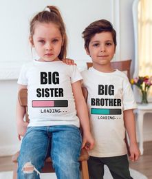 Tshirts Big Sisterbrother Loading Funny Kids Unisex Announcement Mommy Pregnant T Shirt Baby Toddler Casual Short Sleeve Top 0367240914