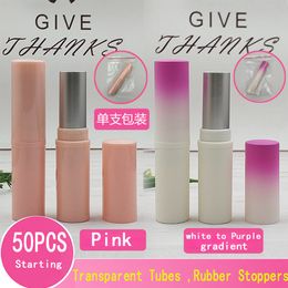 3ml Gradient Mini Lip Gloss Tube Containers Plastic Refillable Lip Balm Bottles for Samples Best Travel DIY Accessories 30 pcs