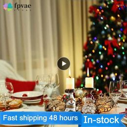 Candle Holders Christmas Decorations Santa Claus Candlestick Resin Home Decoration Desk Crafts Fast Delivery