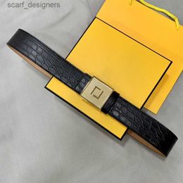 Belts Fashion Designer Belts Mens Leather Men Belt Waistband Golden Sliver Letter F Buckle Girdle Square Width 4cm With Box Jariser Y240411