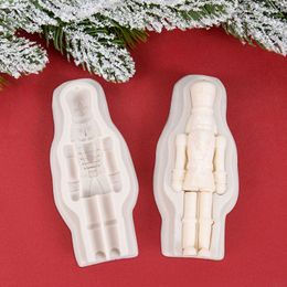 3D Christmas Soldier Silicone Fondant Cake Moulds Nutcracker Soldier Cake Decorating Tools Pastry Kitchen Baking Accessories 1pcs