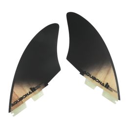 Surfboard Twin Keel Fins 2 Dual Tab Single Sizes for Longboard Funboard 240407