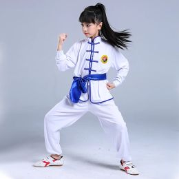 High Quality Girl Chinese kung fu Costume for Kid China Traditional Wushu Uniform Suit for Girl Kung Fu Suit Boy Kungfu Set