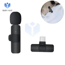 Microphones Wireless Microphone Lavalier Receiver Intelligent Noise Cancellation No Latency Condenser Recording 1 Tow 2