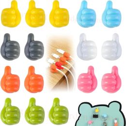 Creative Cable Organizer Clip Holder Thumb Hooks Adhesive Wire Wall Hook Hanger Storage Cable Holder for Home Earphone Mouse Car