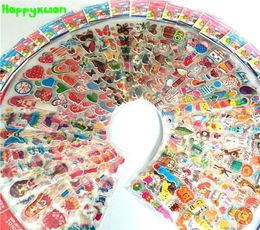 50 sheetslot Mini Cartoon Puffy Stickers Children Dress up Animal Fruit Classic Toys for Kids Girls School Teacher Rewards 2010213876519