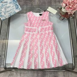 Classics girls partydress Sleeveless kids designer clothes Size 110-160 CM Full print design of letters baby skirt Princess dress 24April