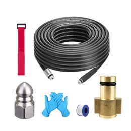 10m 15m Sewer Water Hose Cleaning Kit For Elitech Patriot Daewoo DAX Hitachi AW Sun Joe High Pressure Drainage Cleaner Pipe