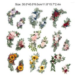 Decorative Flowers 2Pcs Simulation Flower Decorations DIY Artificial Decoration Prop Wedding Romantic Fake Plant Party Supplies