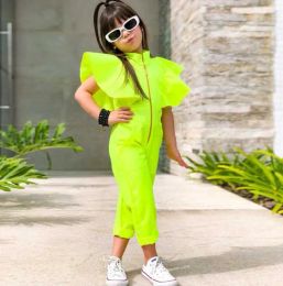 Trousers Retail 2023 Fashion Solid Ruffles Onepiece Pants for Girls Baby, Princess Kids Sweet Candy Pants 27t