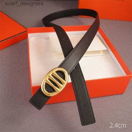 Belts Belt Designer Belt High End Smooth Buckle Womens Simple Versatile Suit Dress Trousers Real Cowhide Y240411