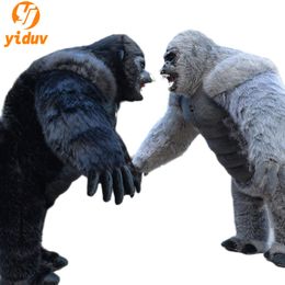 Inflatable King Kong Costume For Adult Halloween Plush Furry Gorilla Mascot Cosplay Costumes Animal Venice Carnival Suit Fursuit