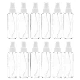 Storage Bottles 12 Pack Fine Mist Clear Spray 120 Ml (4 Oz) With Pump Cap Reusable And Refillable Small Empty Plastic