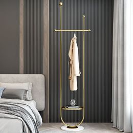 Nordic Metal Coat Racks Bedroom Stand Floor Golden Nordic Minimalist Clothes Hanger Balcony Corner Moveis Para Casa Furniture