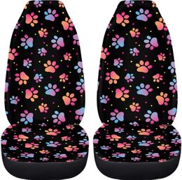 Cute Dog Paws Seat Covers for Cars 2 Pcs Set Kawaii Womens Men Front Car Seat Cover Universal Fit Vehicle Seat Protector