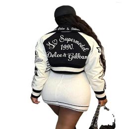 Women039s Jackets Fall 2022 Women Clothes Fashion Streetwear Button Woman Baseball Racer Letterman Jacket For Ladies7292954