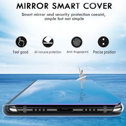 PocoX5Pro Case Smart Mirror Magnetic Flip Cover For Xiaomi Poco X5 Pro 5G Poko Pocco X 5 5X X5Pro PocoX5 Stand Shockproof Fundas