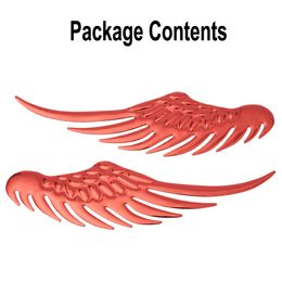 3D Dimensional Alloy Metal Car Stickers Angel Hawk Wings Emblem Badge Decal Car Logo Sticker Golden Silver Color Optional 1pair