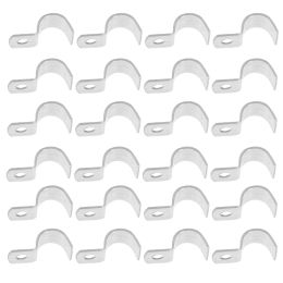 100 Pcs Metal Brackets Wire Fixing Buckle Electric Wire Organiser Cable Guide Clip Wires Fixing Clips Wall Cable Holders