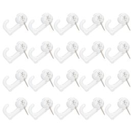 50 Pcs Multipurpose Hanger Flat Push Pin Metal Clothes Plastic Marking Wall Coat Hook Pushpin